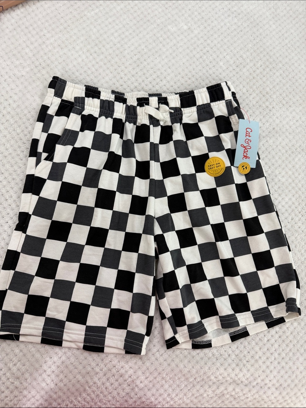 Cat & Jack Black and White Checkerboard Shorts